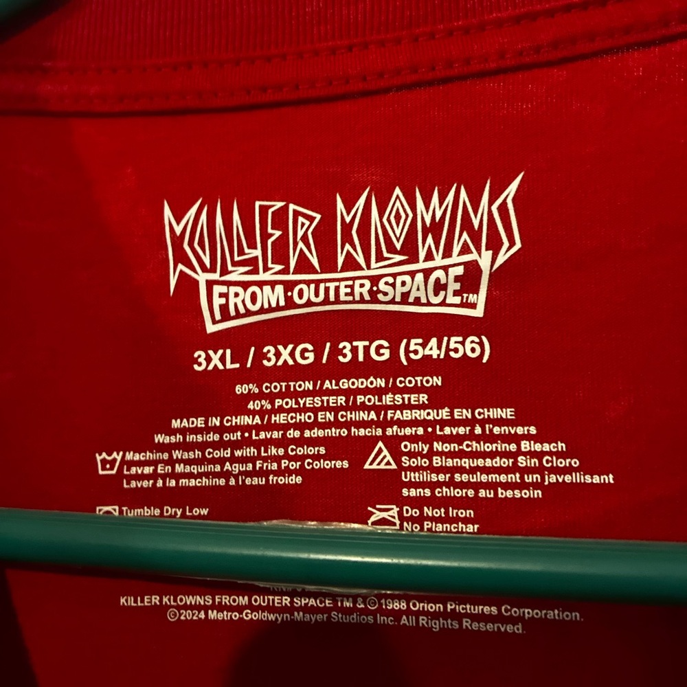 Killer Klowns From Outer Soace Red Jojo's Ice Scream T-Shirt 3X - Picture 2 of 3